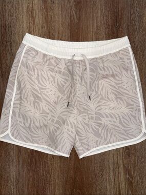 Target All in Motion Light Beige Athletic Shorts with White Trim